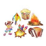 Kit Junino Sortido Papel - 6 Unds