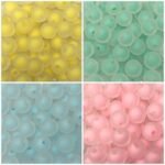 Conta Bola Fosca 10mm Lined Acrílico - 20 Gramas