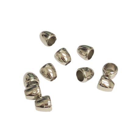 Ponteira Lisa Abs 12x12mm Níquel – 10 Unds