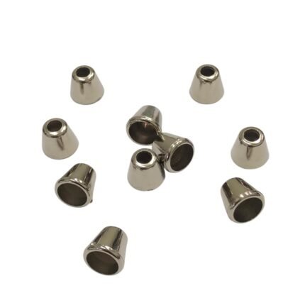 Ponteira Lisa Abs 12x13mm Níquel – 10 Unds