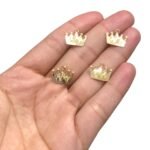 Pingente Coroa 15mm Dourado - 10 Unds - Imagem 2