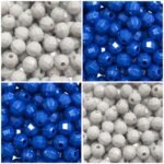 Conta Bola Facetada 8mm Leitosa Abs - 20 Gramas