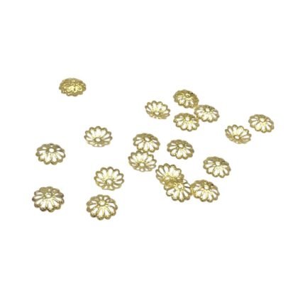 Tulipa Flor 8mm Dourado Exclusivo - 20 Unds