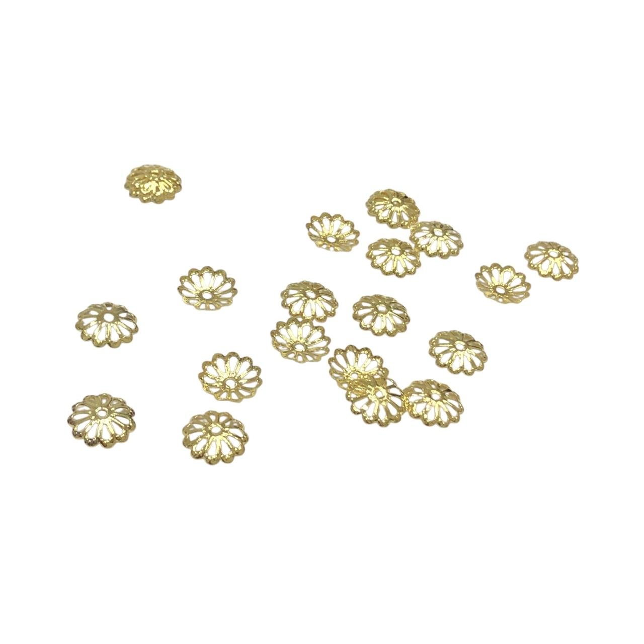 WhatsApp Image 2026-04-09 at 10.00.24 (1) Tulipa Flor 8mm Dourado Exclusivo - 20 Unds - Imagem 1