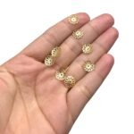 Tulipa Flor 8mm Dourado Exclusivo - 20 Unds - Imagem 2