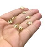 Tulipa Flor 8mm Dourado Exclusivo - 20 Unds - Imagem 3