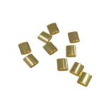 Tubo Oval 7x8mm Liso Dourado Exclusivo - 10 Unds