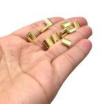 Tubo Oval 7x8mm Liso Dourado Exclusivo - 10 Unds - Imagem 4