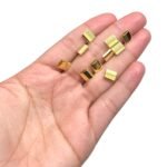 Tubo Oval 7x8mm Liso Dourado Exclusivo - 10 Unds - Imagem 2