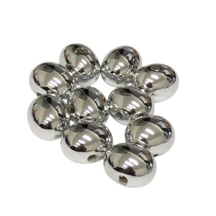 Entremeio Oval 13x16mm Abs Níquel - 5 Unds