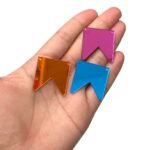 Pastilha Espelhada Bandeira 29x30mm C/ Furo - 1 Und - Imagem 2