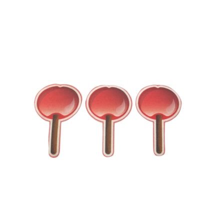 Aplique Termocolante Maça Do Amor 7cm Junino – 2 Unds