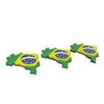 Aplique Emborrachado Mapa Bandeira Do Brasil - 1 Und - Imagem 3