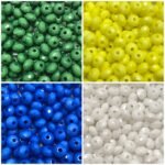 Conta Rondela 8mm Leitoso Acrílico – 20 Gramas