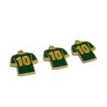 Pingente Camisa 10 Brasil 22mm Dourado - 1 Und