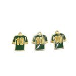 Pingente Camisa 10 Brasil 22mm Dourado - 1 Und - Imagem 3