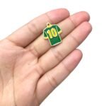 Pingente Camisa 10 Brasil 22mm Dourado - 1 Und - Imagem 2