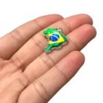 Pingente Mapa Brasil C/Resina 25mm Níquel - 1 Und - Imagem 4