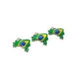 Pingente Mapa Brasil C/Resina 25mm Níquel - 1 Und - Imagem 3