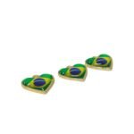 Pingente Coração Brasil 17mm Dourado - 1 Und - Imagem 4