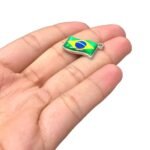 Pingente Bandeira Brasil 22mm C/ Resina Níquel – 1 Und - Imagem 4