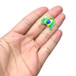 Pingente Mapa Brasil C/Resina 25mm Dourado – 1 Und - Imagem 2