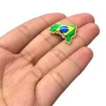 Pingente Mapa Brasil C/Resina 25mm Dourado – 1 Und - Imagem 4