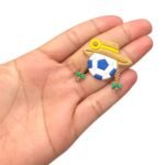 Aplique Junino Bola Futebol 34mm Emborrachado – 1 Und - Imagem 2