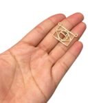 Entremeio Bandeira Brasil C/2 Saídas Dourado - 1 Und - Imagem 2