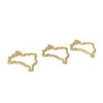 Pingente Mapa Brasil 25mm Dourado – 1 Und - Imagem 3