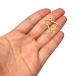 Pingente Mapa Brasil 25mm Dourado – 1 Und - Imagem 2