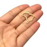 Pingente Mapa Brasil 25mm Dourado – 1 Und - Imagem 4