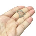 Pingente Mapa Brasil 25mm Níquel - 1 Und - Imagem 4