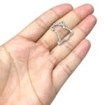 Pingente Mapa Brasil 25mm Níquel - 1 Und - Imagem 2