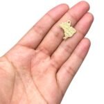 Pingente Mapa Brasil 20mm Dourado – 1 Und - Imagem 2