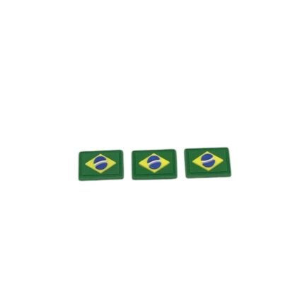 Aplique Emborrachado Bandeira Brasil 11x17mm - 10 Unds