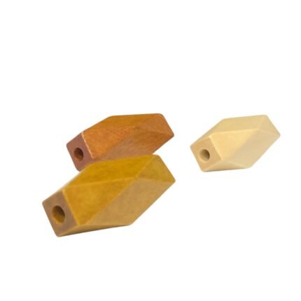Conta Tubo Sextavado 12x40mm Madeira - 1 Und