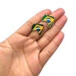 Base Brinco Mapa Brasil 21mm Dourado - 1 Par - Imagem 2