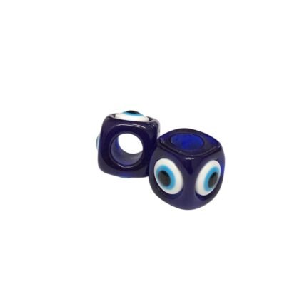 Entremeio Cubo Olho Grego 16mm Resina - 1 Und