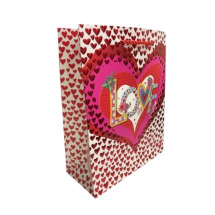 Sacola P/ Presente 8x18x23cm Papel Decorado – 1 Und