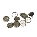 Base Broche Redondo 3,2cm Níquel - 10 Unds