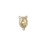 Entremeio Oval Coração Jesus 23mm Dourado  – 1 Und