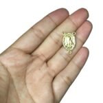 Entremeio Oval Coração Jesus 23mm Dourado  – 1 Und - Imagem 2