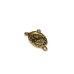 Entremeio Oval Coração Jesus 23mm Dourado  – 1 Und - Imagem 3