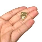 Entremeio Oval Coração Jesus 23mm Dourado  – 1 Und - Imagem 4