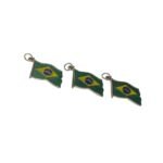 Pingente Bandeira Brasil 26mm C/ Resina Níquel - 1 Und - Imagem 3
