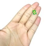 Pingente Bandeira Brasil 14mm C/ Resina Dourado - 1 Und - Imagem 2