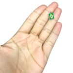 Pingente Bandeira Brasil 14mm C/ Resina  Níquel – 1 Und - Imagem 2