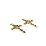 Pingente Cruz 25mm Trabalhado Dourado - 1 Und - Imagem 3