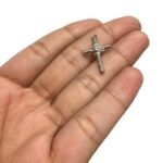 Pingente Cruz 25mm Trabalhado Níquel – 1 Und - Imagem 3